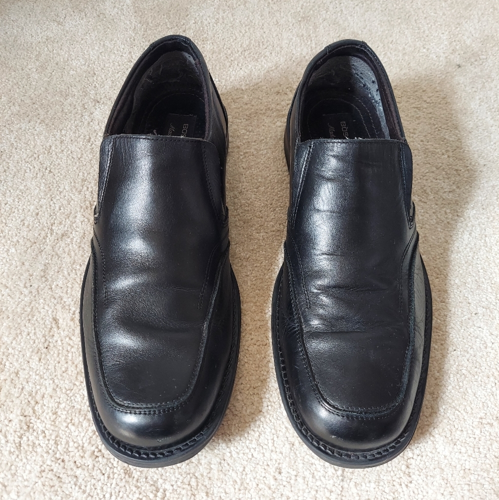 Bostonian Black Leather Men's Slip-On Loafers
